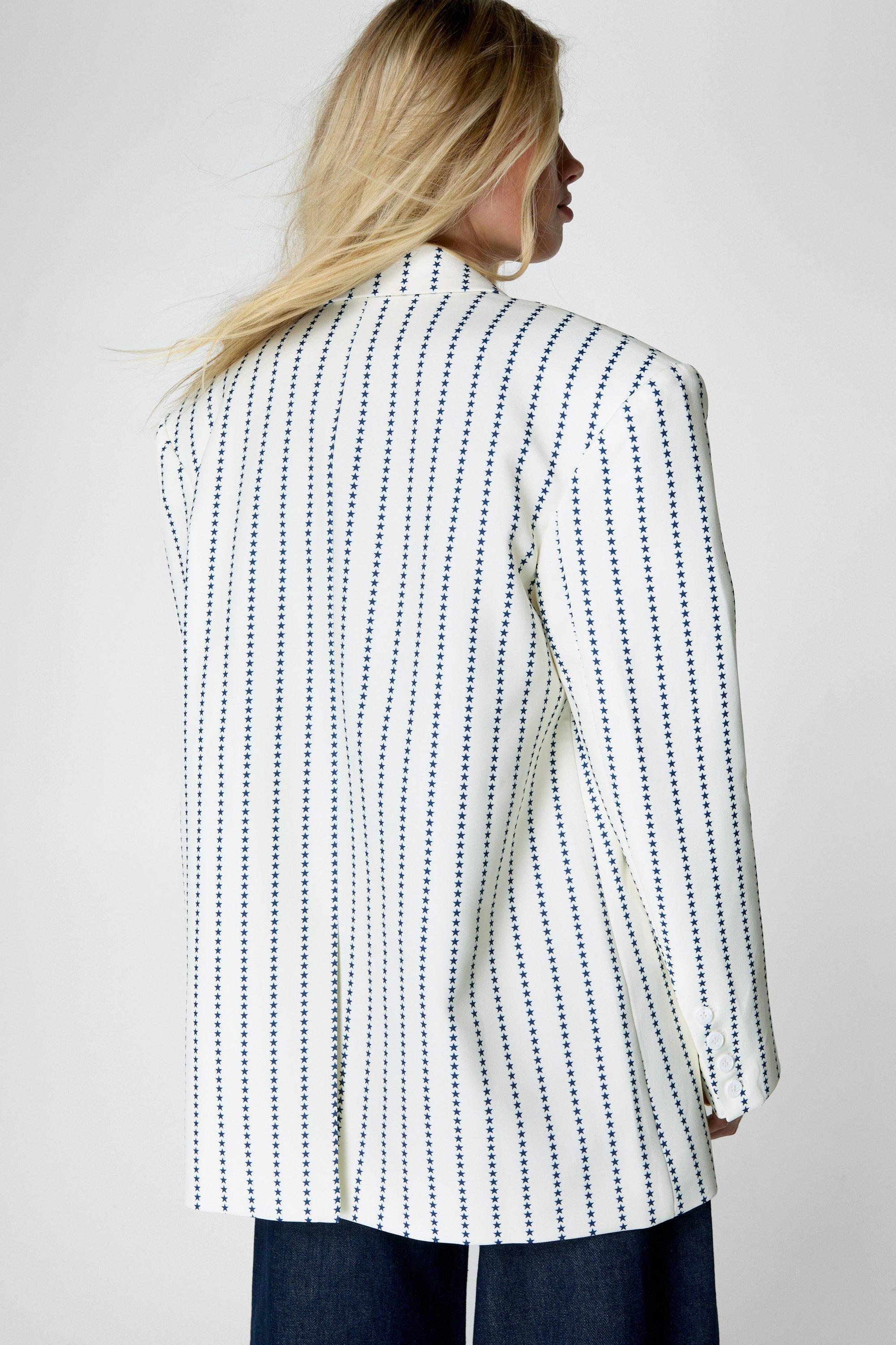 Star Print Blazer Nasty Gal
