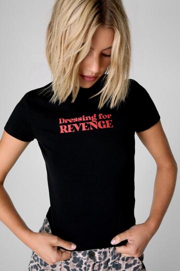 Black Dressing For Revenge Graphic Baby T-shirt