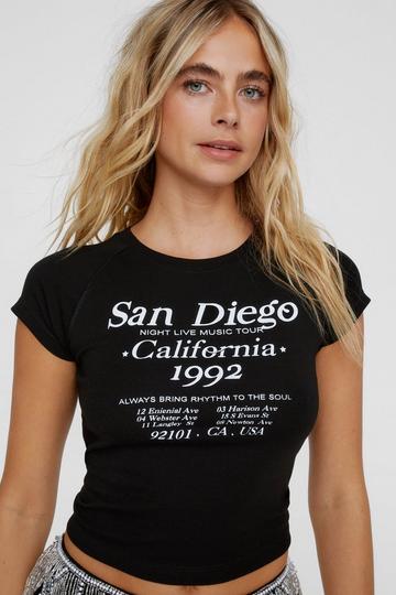 Black San Diego Graphic Baby T-Shirt