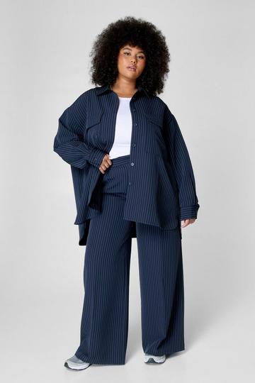 Plus Premium Tailored Pinstripe Trouser mono