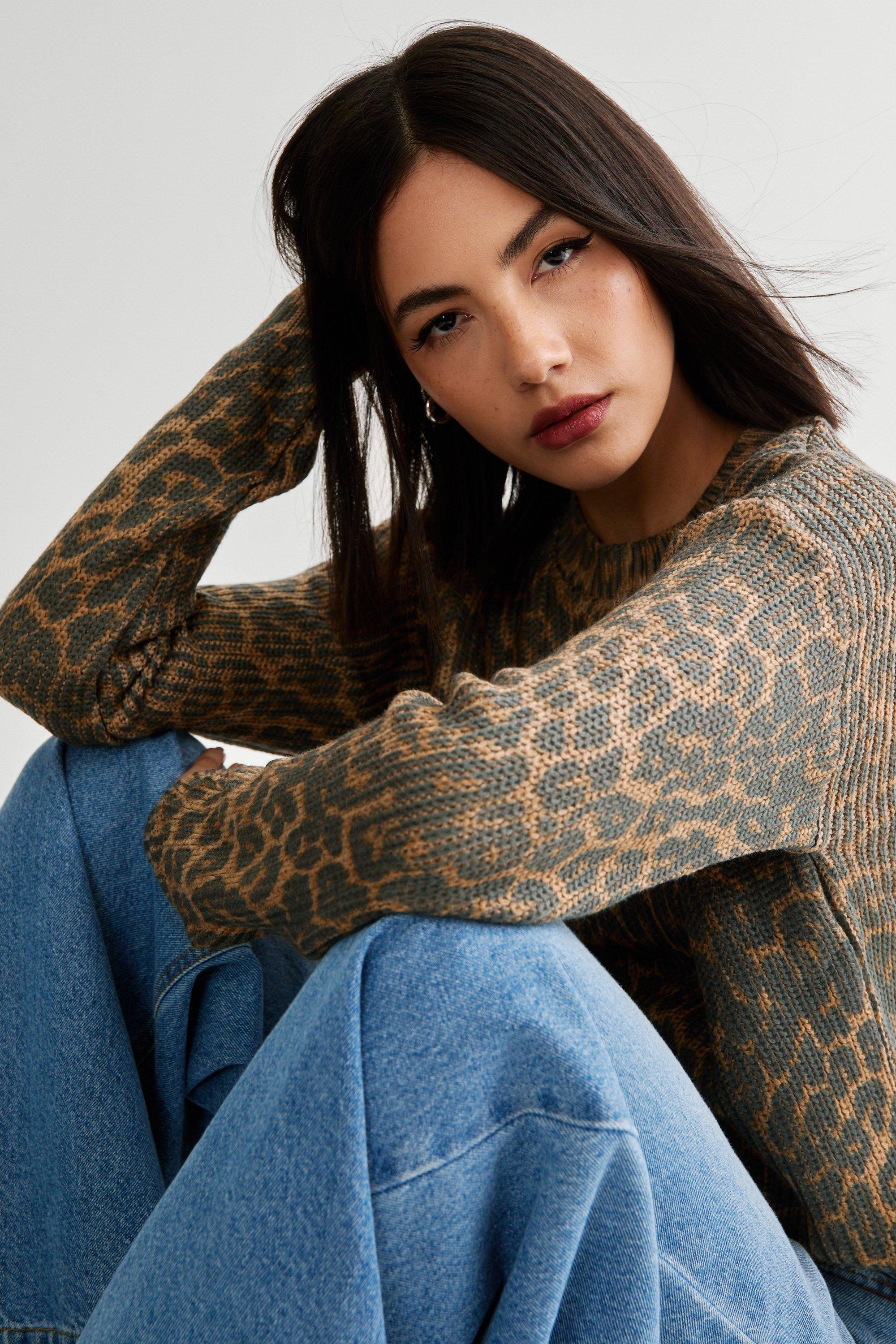 Leopard Crewneck Jumper Nasty Gal