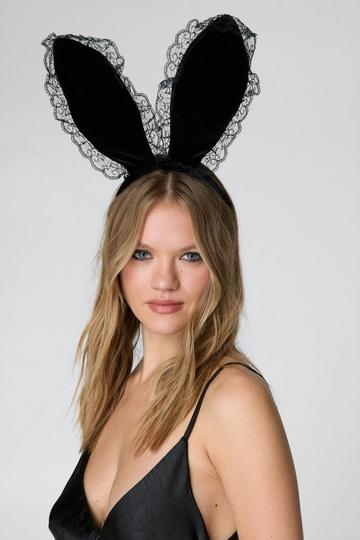 Black Lace Bunny Ears