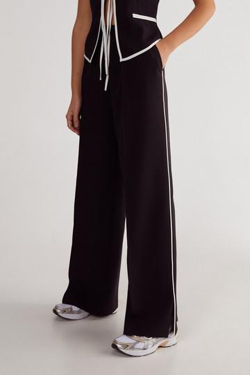 Tailored Contrast Piped Joggers mono