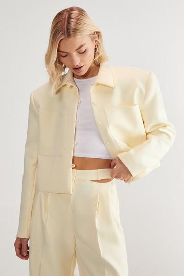 Tailored Oversized Trucker Jacket butter