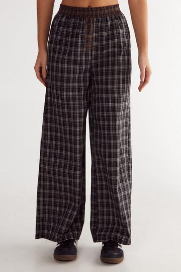 Splice Check Straight Leg Pant navy