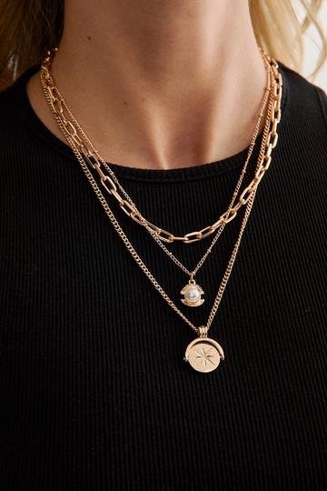 Layered Pendent Necklace gold