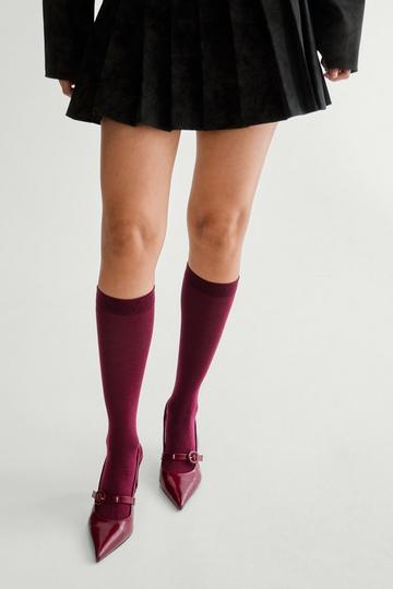 Knee High Socks wine