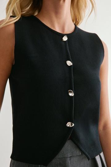 Knit Sleeveless Vest black