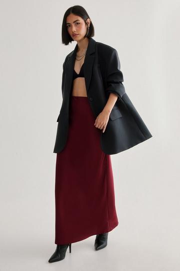 Satin Maxi Skirt wine