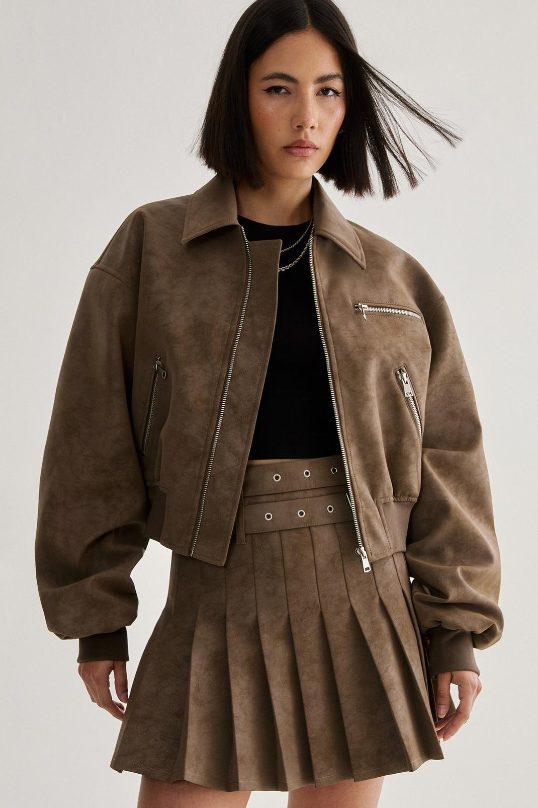 Distressed Faux Leather Bomber Jacket | Nasty Gal Distressed Faux Leather Bomber Jacket | Nasty Gal