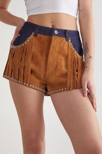 Denim Suede Mix Short multi