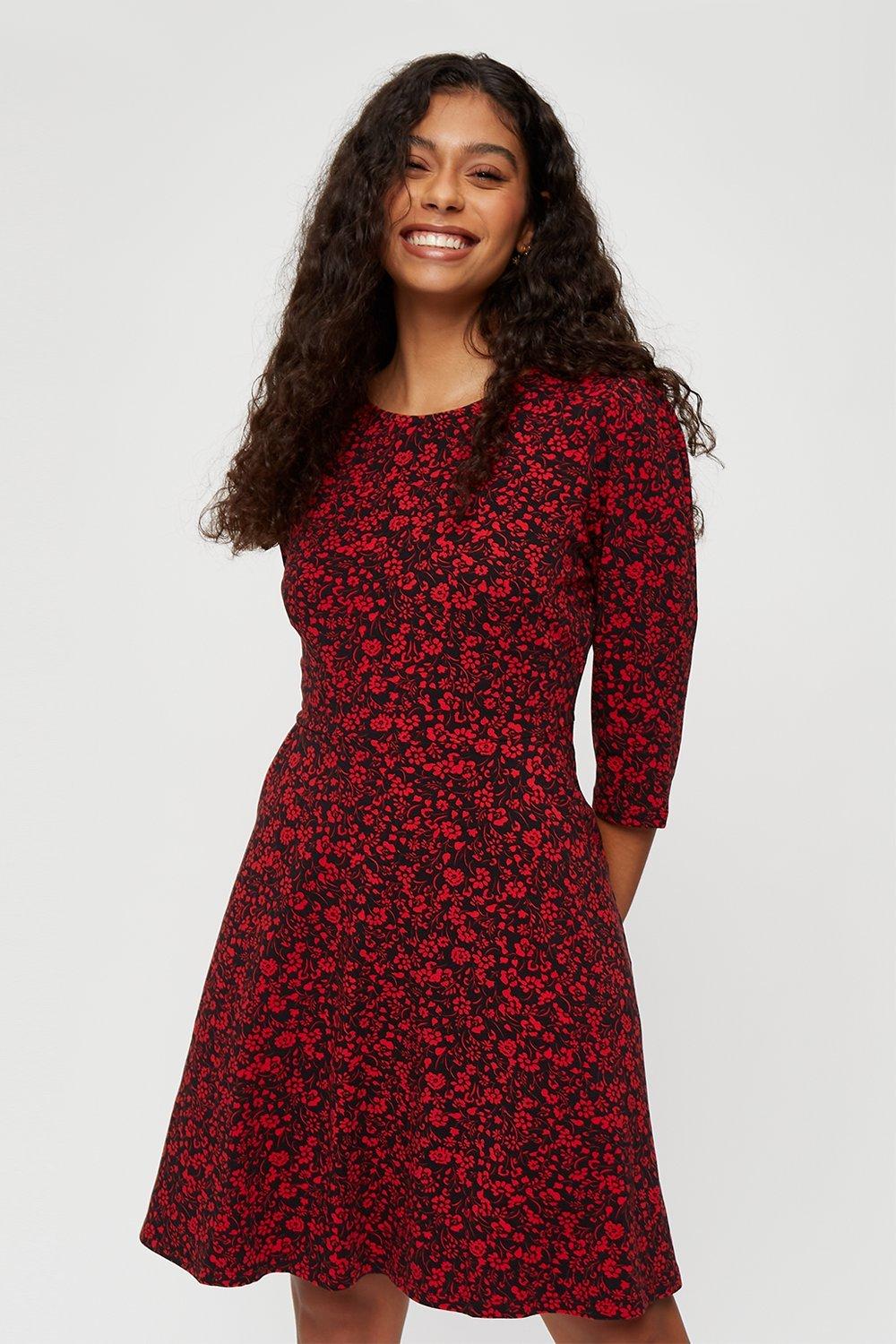 dorothy perkins red shirt dress