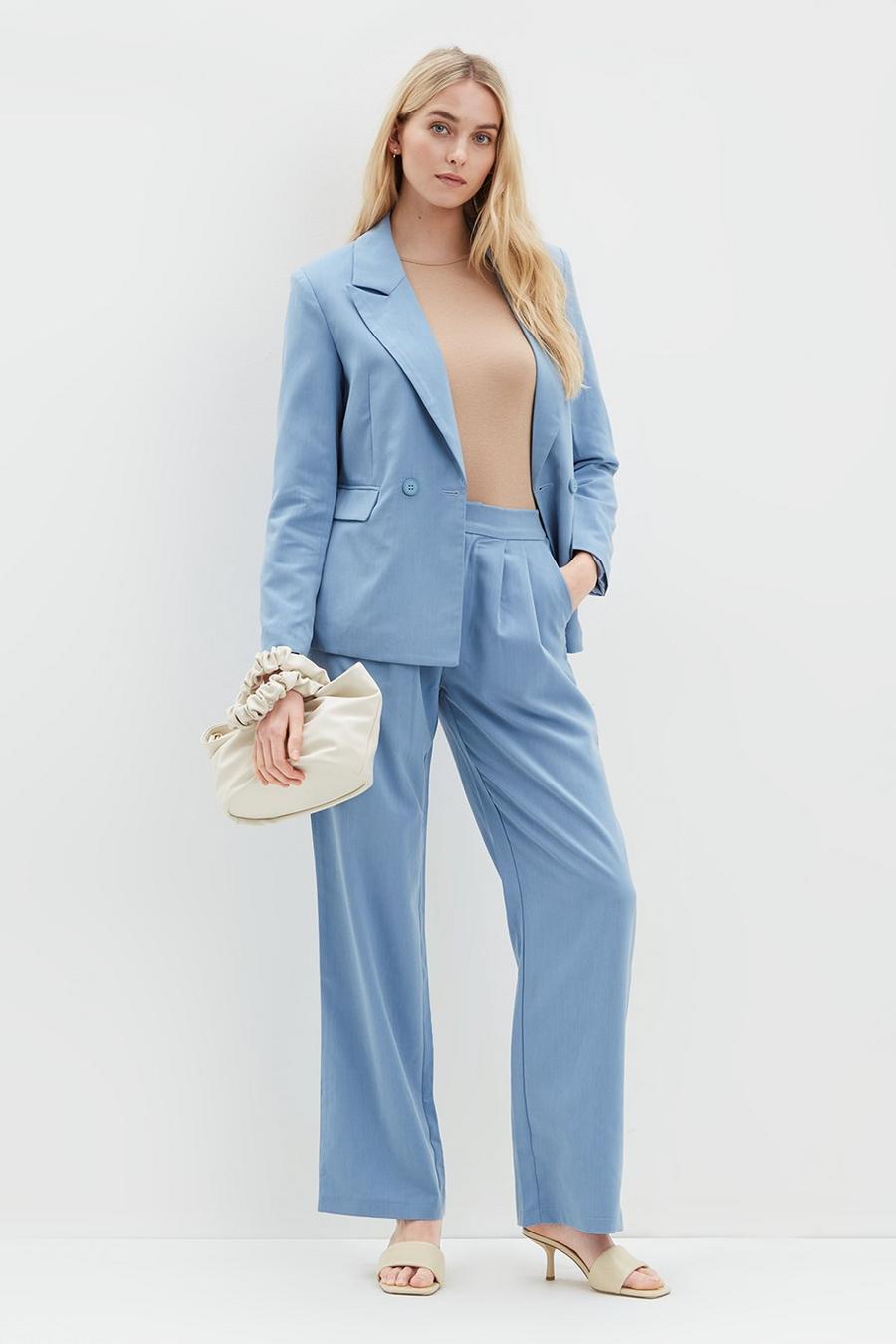 Tapered Wide Leg Trousers