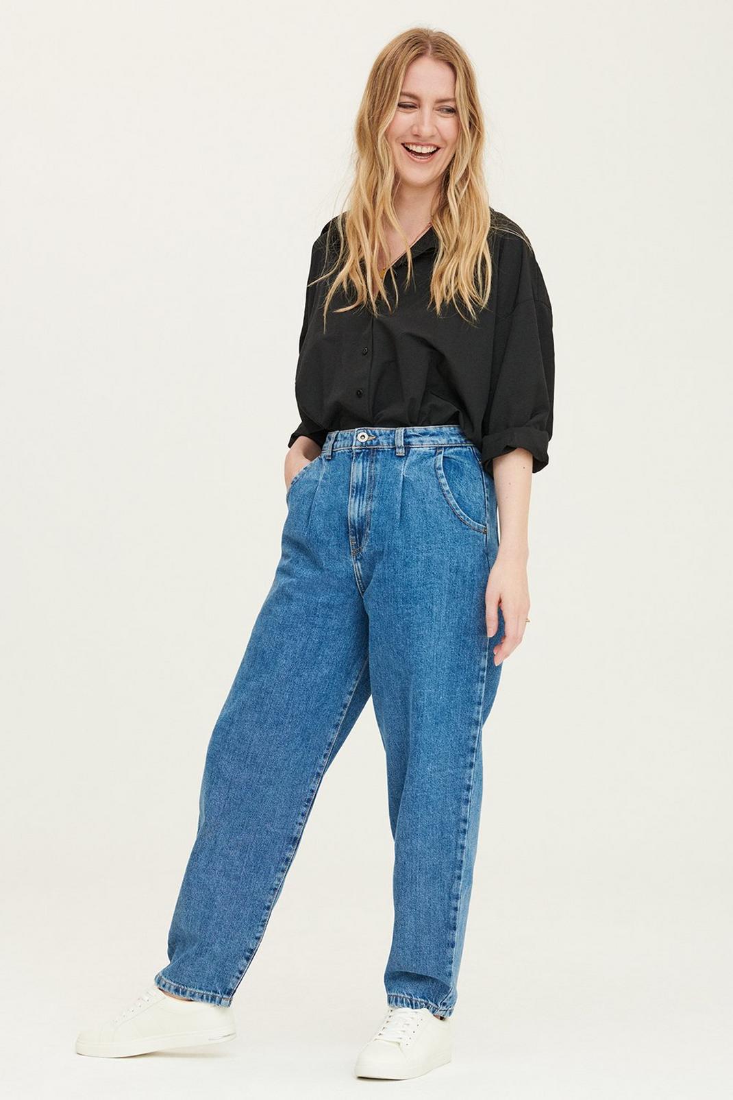 Mid wash Hemp Sustainable Slouchy Jean image number 1