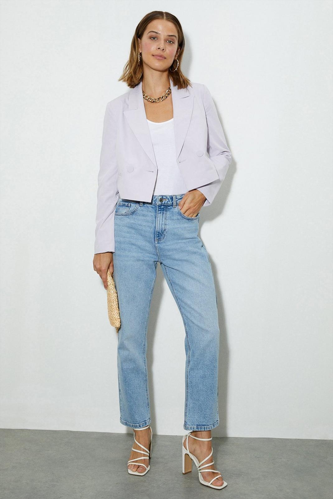 Lilac Sustainable Naples Cropped Blazer image number 1