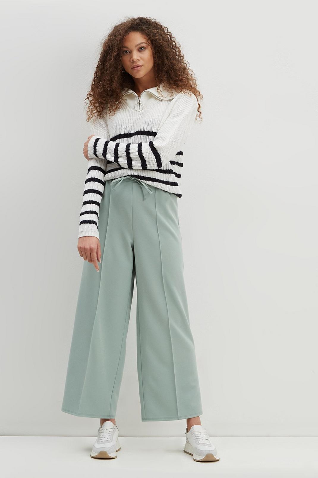 Mint Petite Wide Leg Formal Trousers image number 1