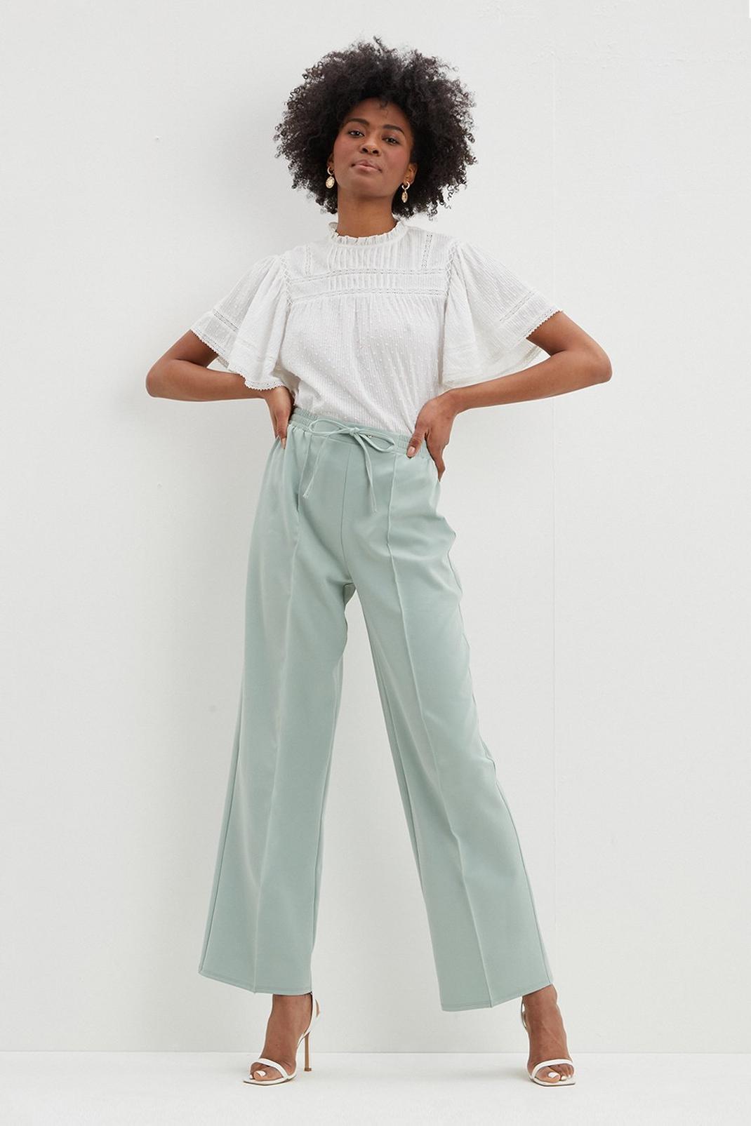 Mint Tall Wide Leg Formal Trousers image number 1