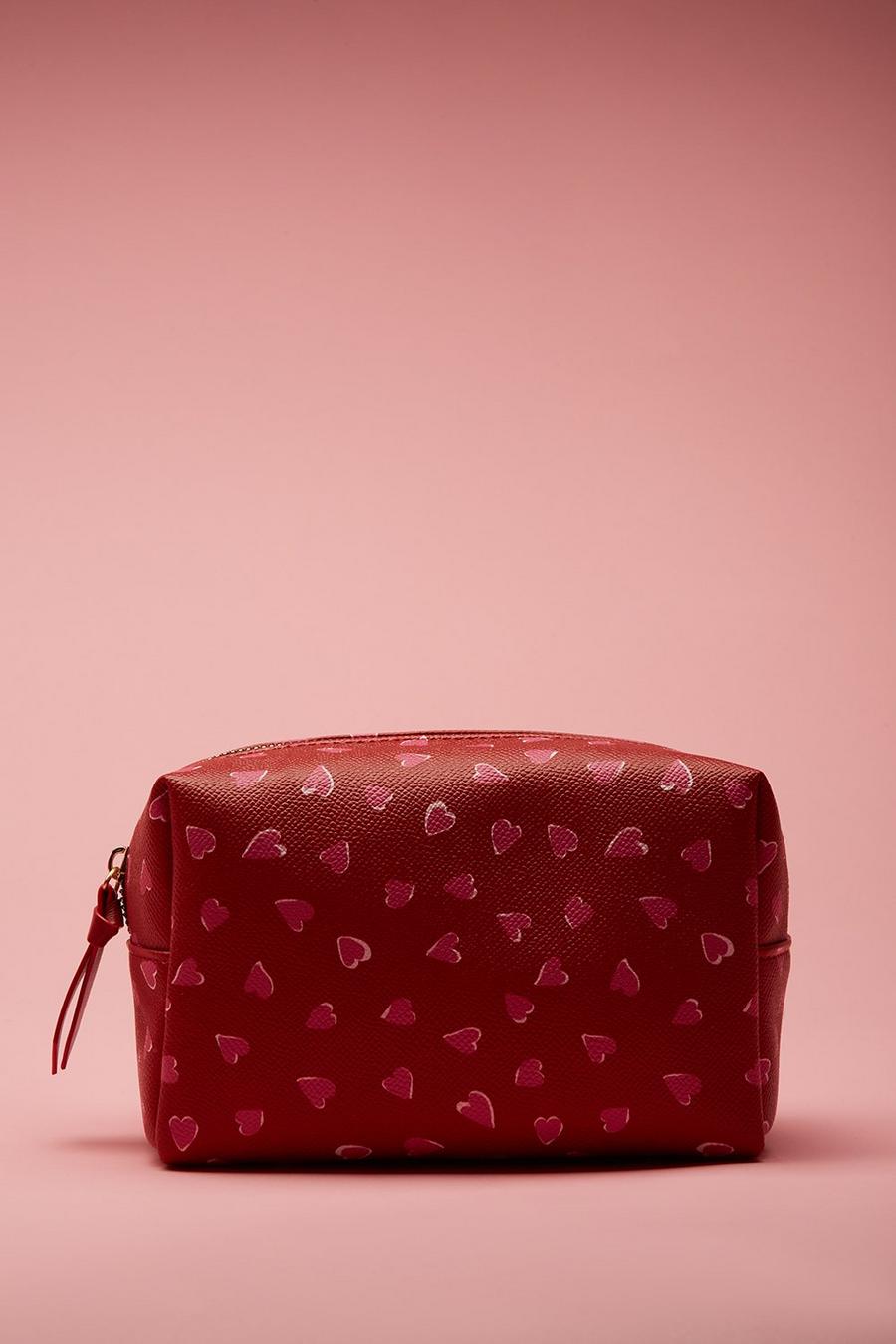 Love Heart printed Make Up Bag