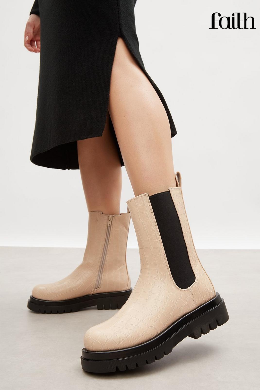 Beige Faith: Nells Cleated Sole Chelsea Boot image number 1