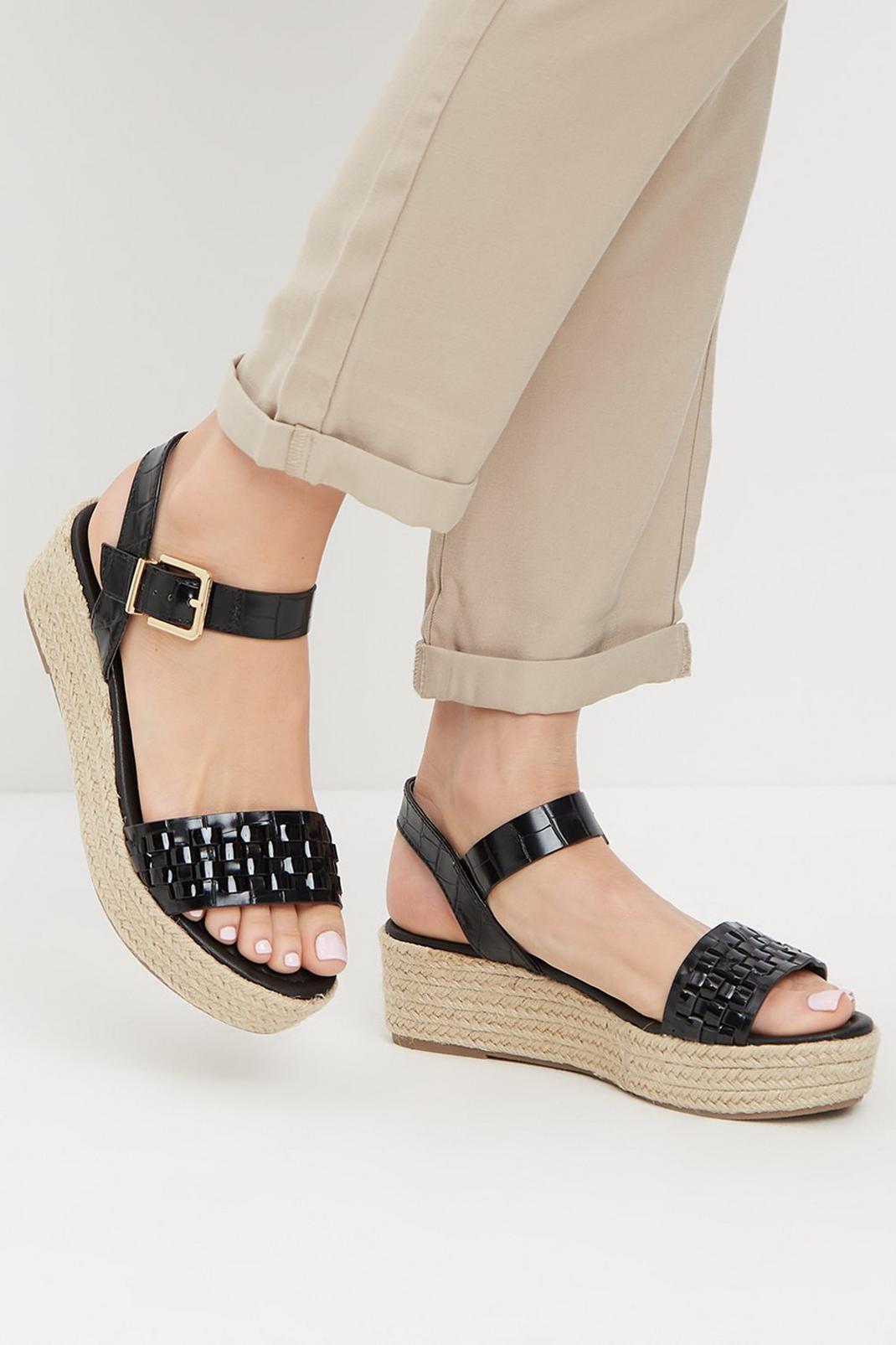 Black Royalty Woven Wedge image number 1