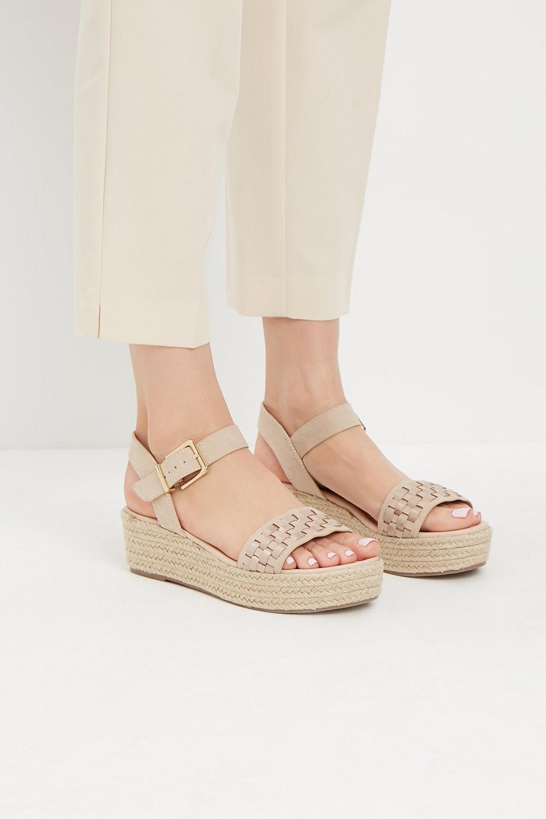 Blush Royalty Woven Wedge Sandals image number 1