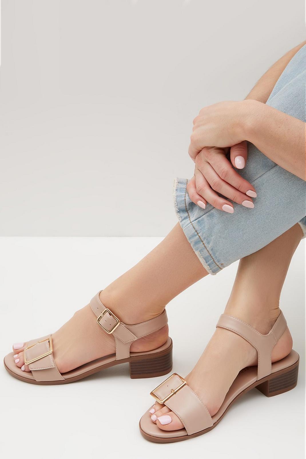 Blush Comfort Star Block Heel Sandals image number 1