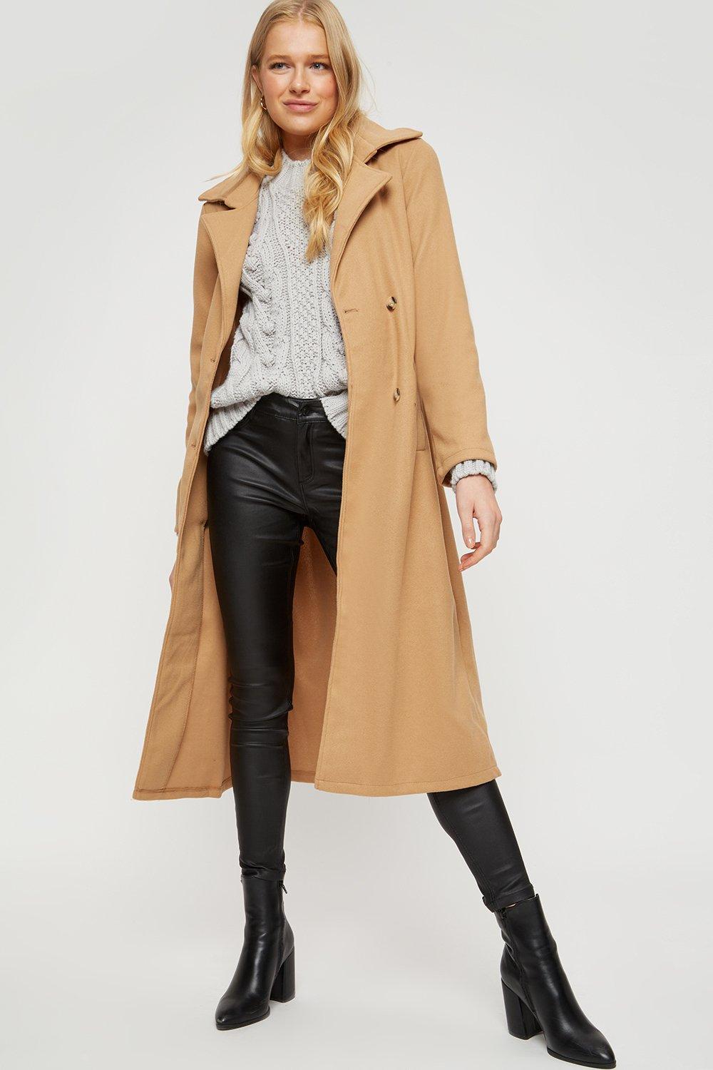 longline belted coat