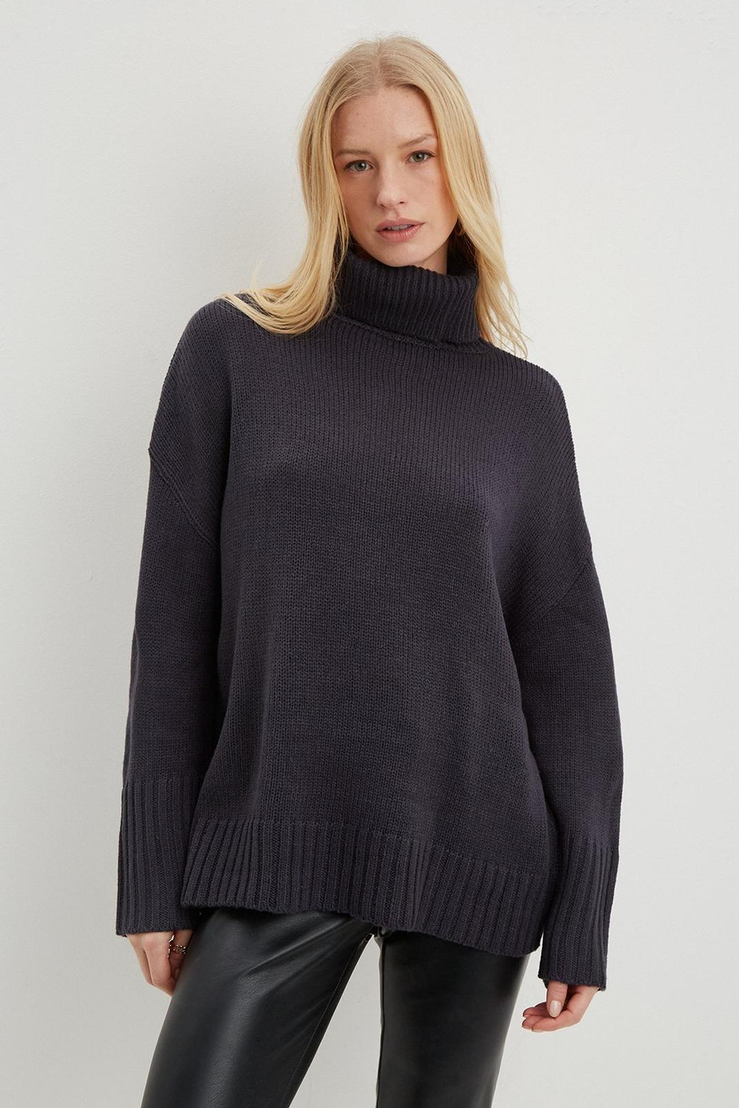 115 Roll Neck Slouchy Jumper   image number 1