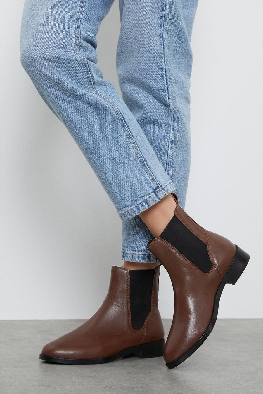 Principles: Ofelia Leather Chelsea Ankle Boots