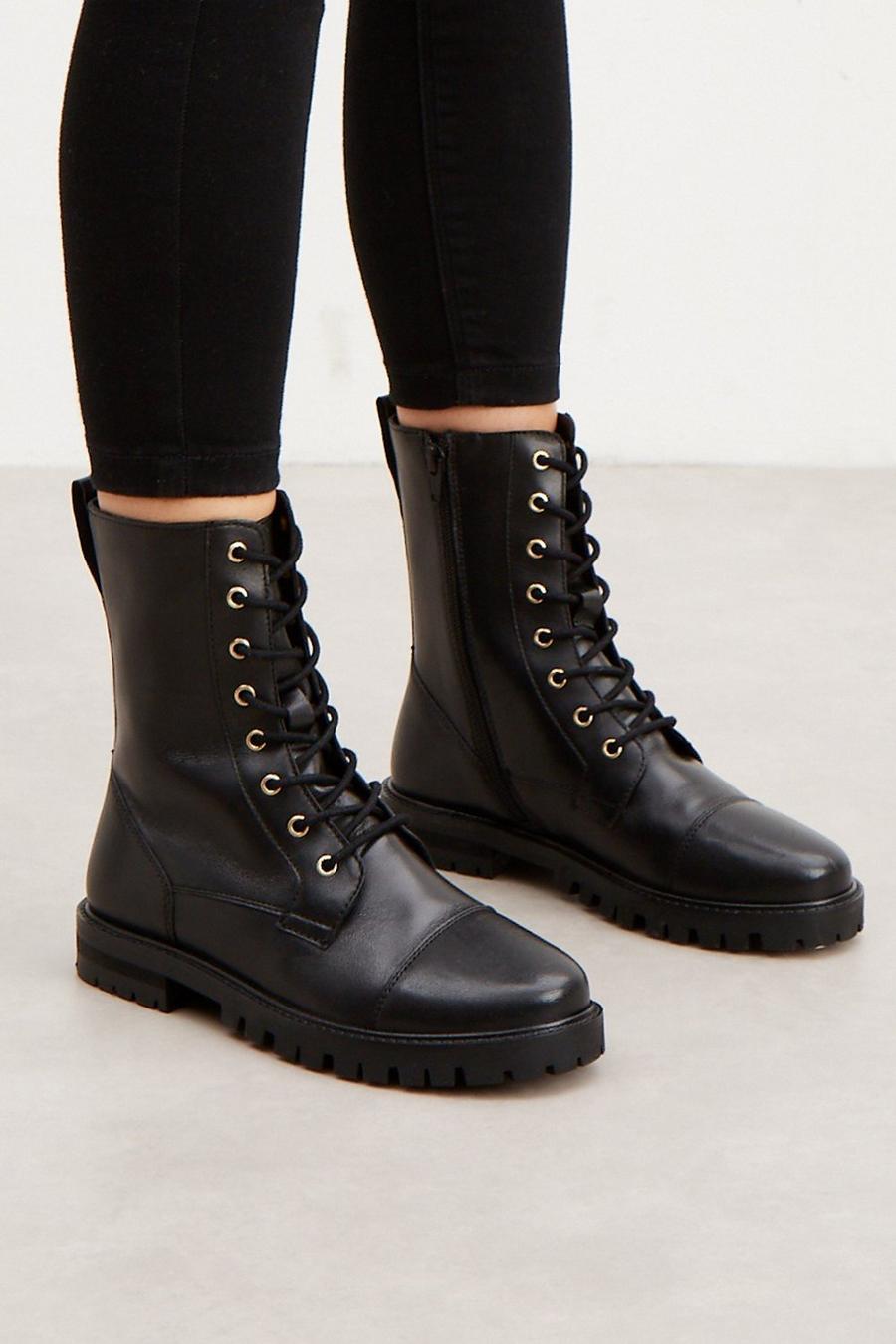 Good For The Sole: Lyla Lace Up Leather Boot