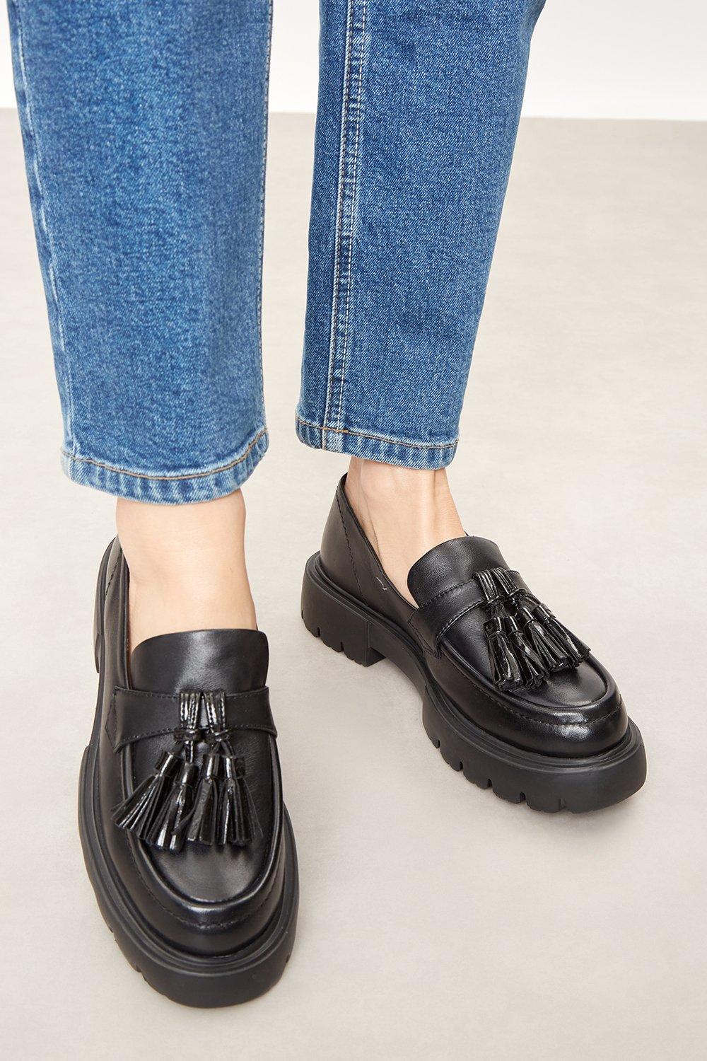 adrian tassel loafer black