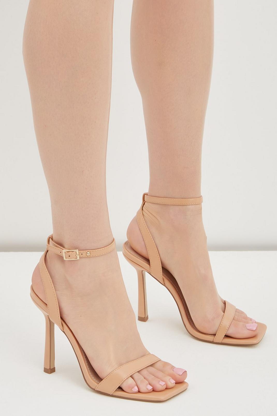 Blush Sola Square Toe Barely There Heels image number 1