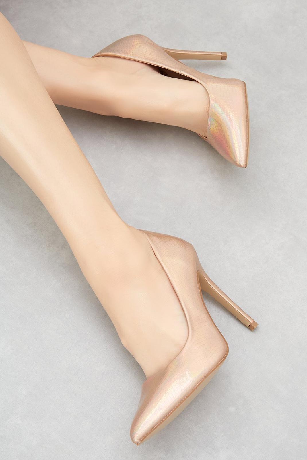 Rose gold Faith: Chlo Pointed Court Shoes image number 1