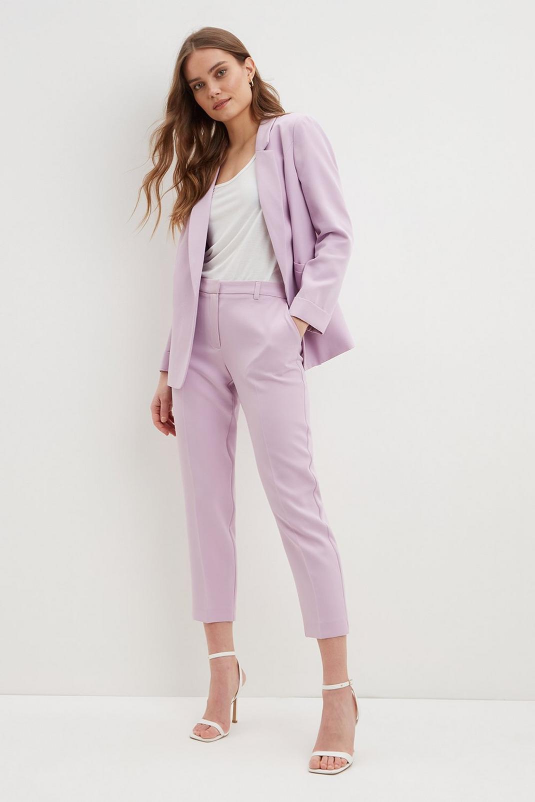 Lilac Slim Ankle Grazer Trouser image number 1