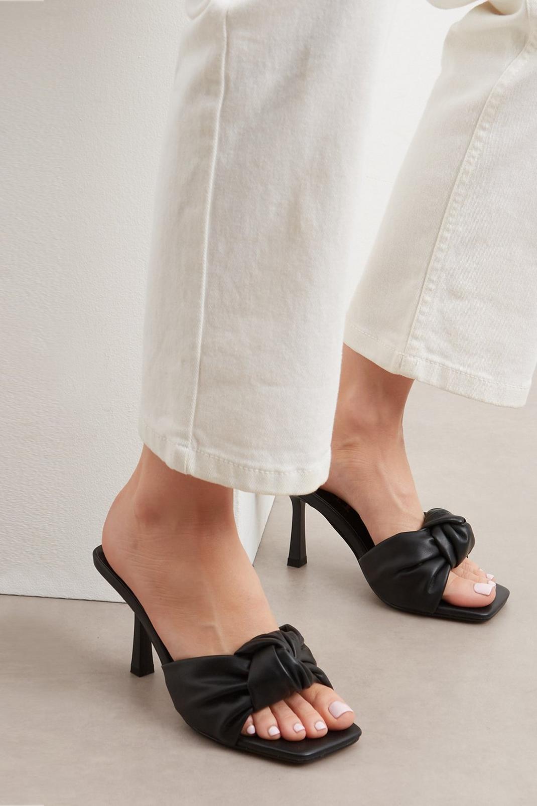 Black Faith: Edie Knotted Strap Mule image number 1
