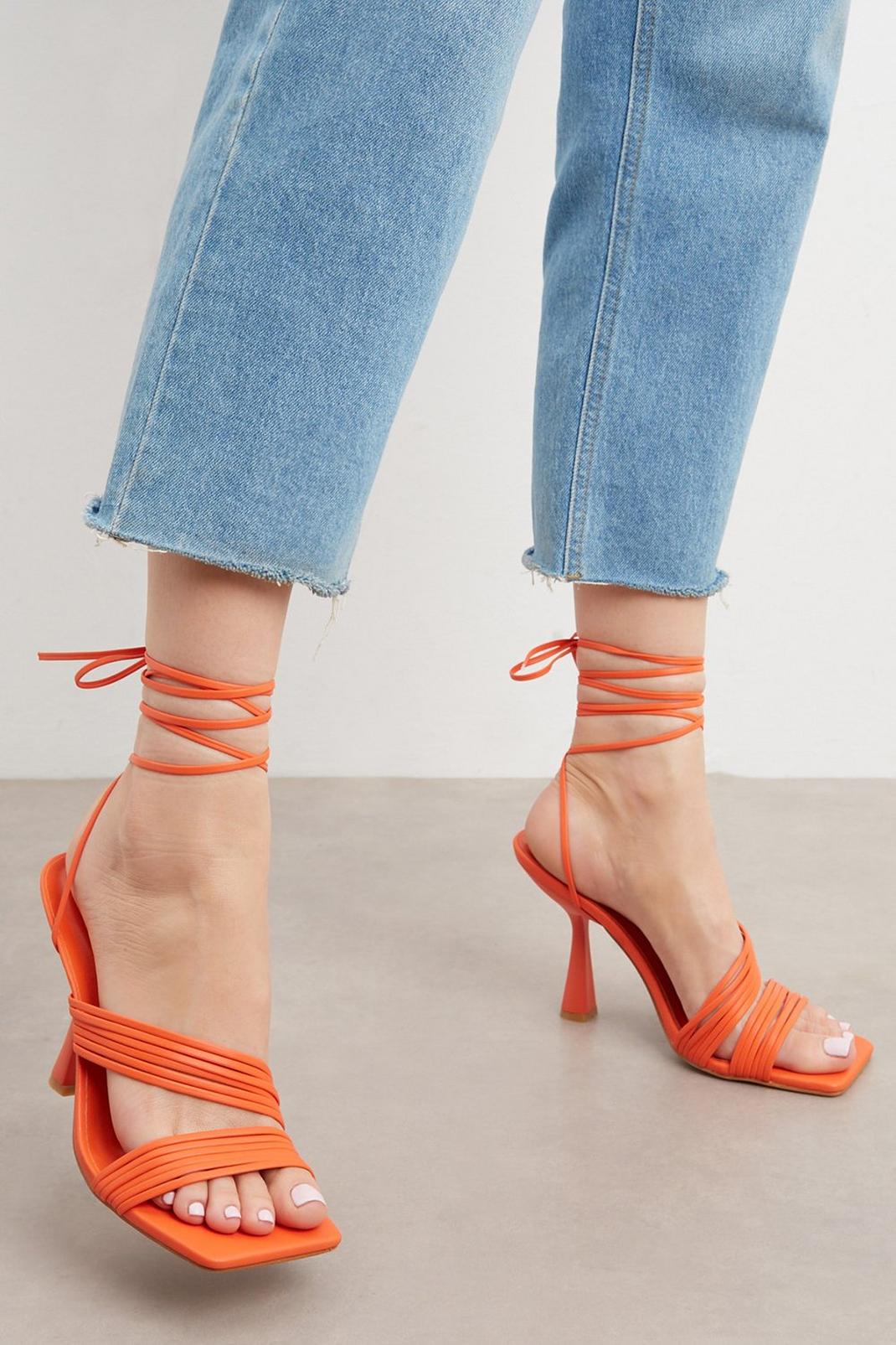 Coral Faith: Elissa Angled Heel Strappy Sandal image number 1