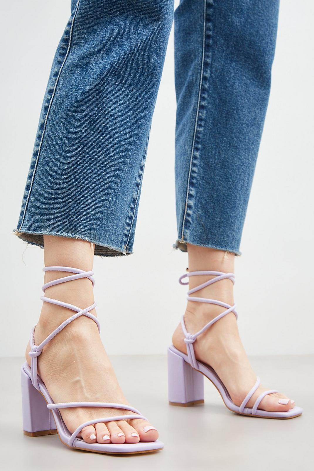 Lilac Faith: Bunnie Strappy Heeled Sandal image number 1