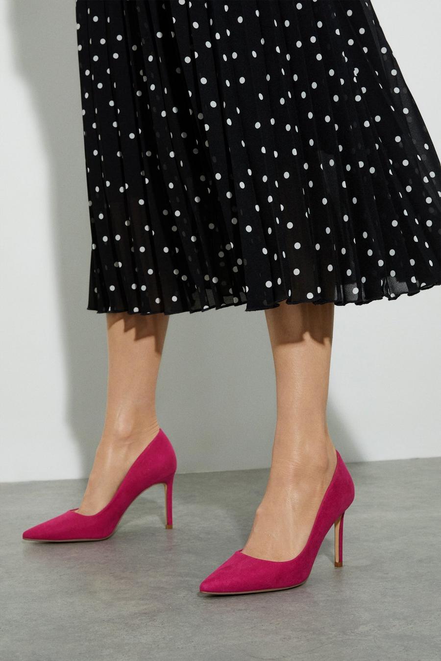 Wide Fit Dash Pointed Court Shoe