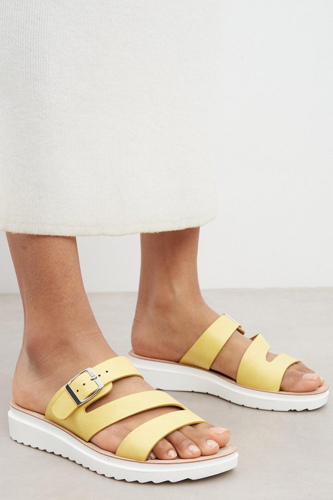 Yellow Good For The Sole: Extra Wide Fit Avery Flex Comfort Sandal image number 1