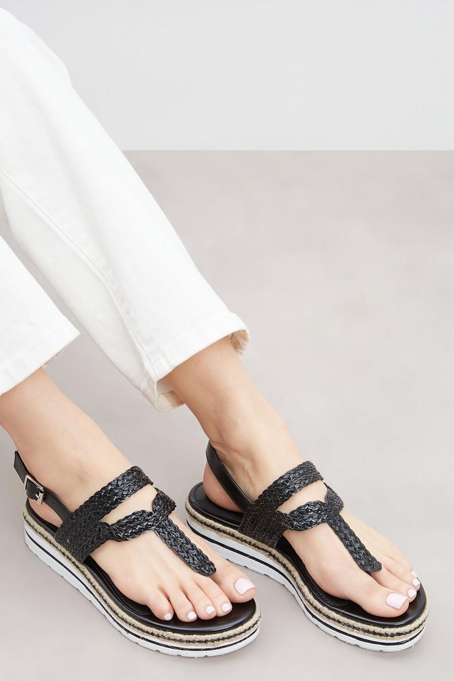 Good For The Sole: Terra Plaited Toe Post Flat Sandal