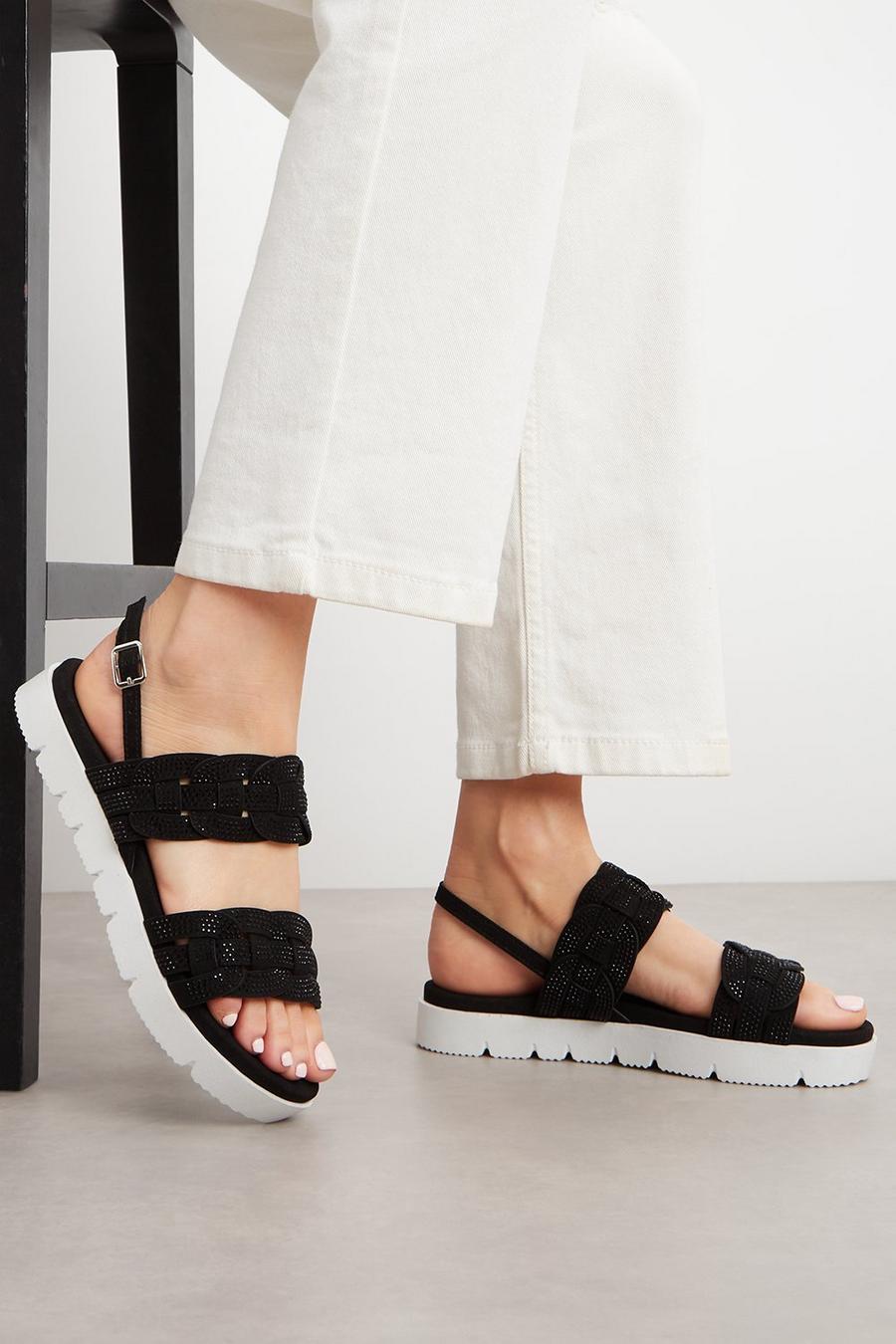 Good For The Sole: Tova Embellished Two Part Sandal