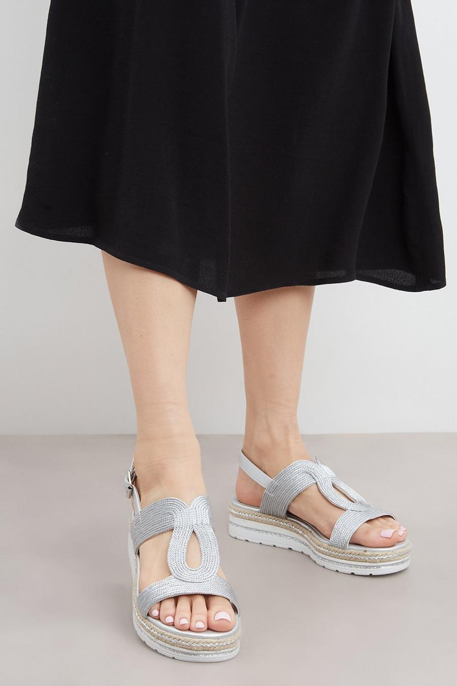 Good For The Sole: Wide Fit Tylee Embellished Flat Sandal