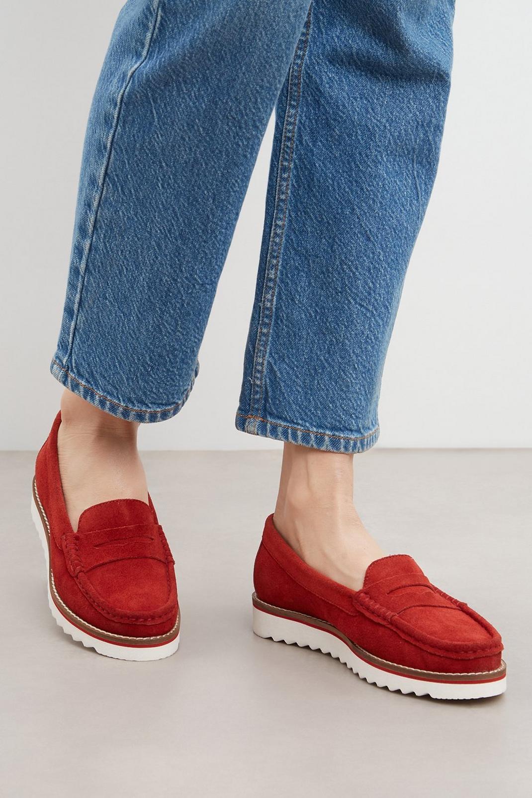 Red Principles: Catherine Suede Moccasin image number 1