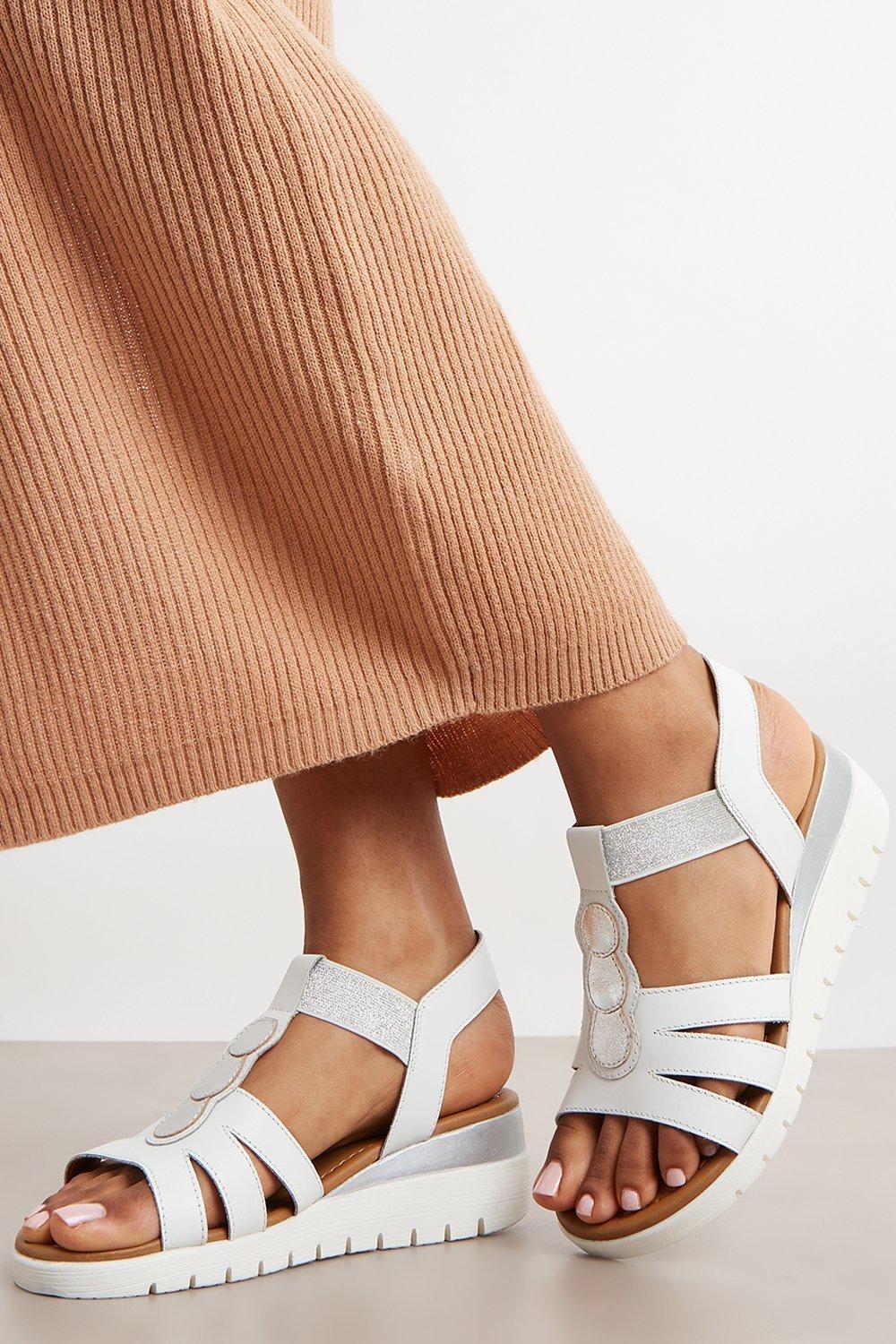 white wide fit wedges