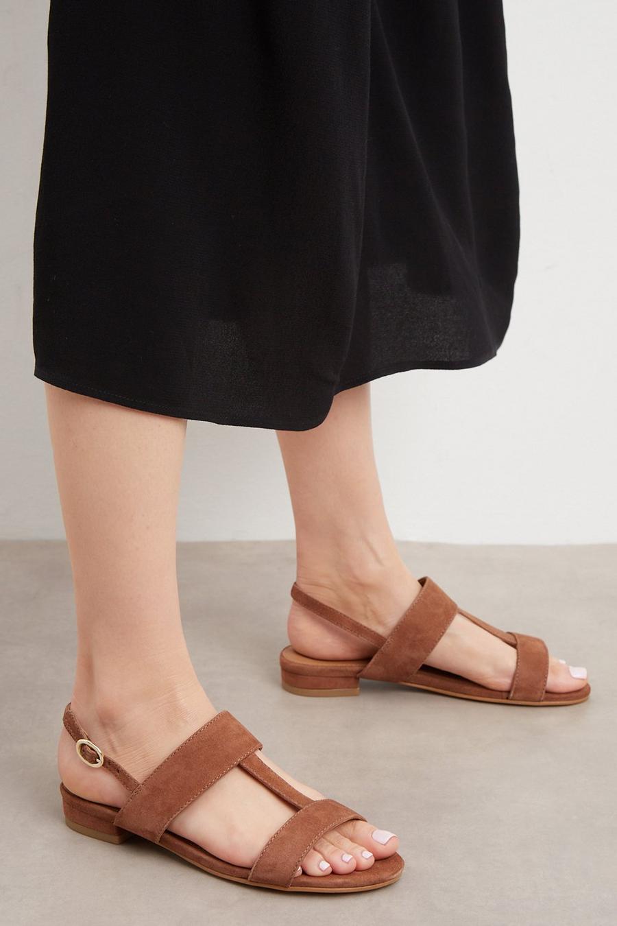 Principles: Bronya Leather T-bar Flat Sandal