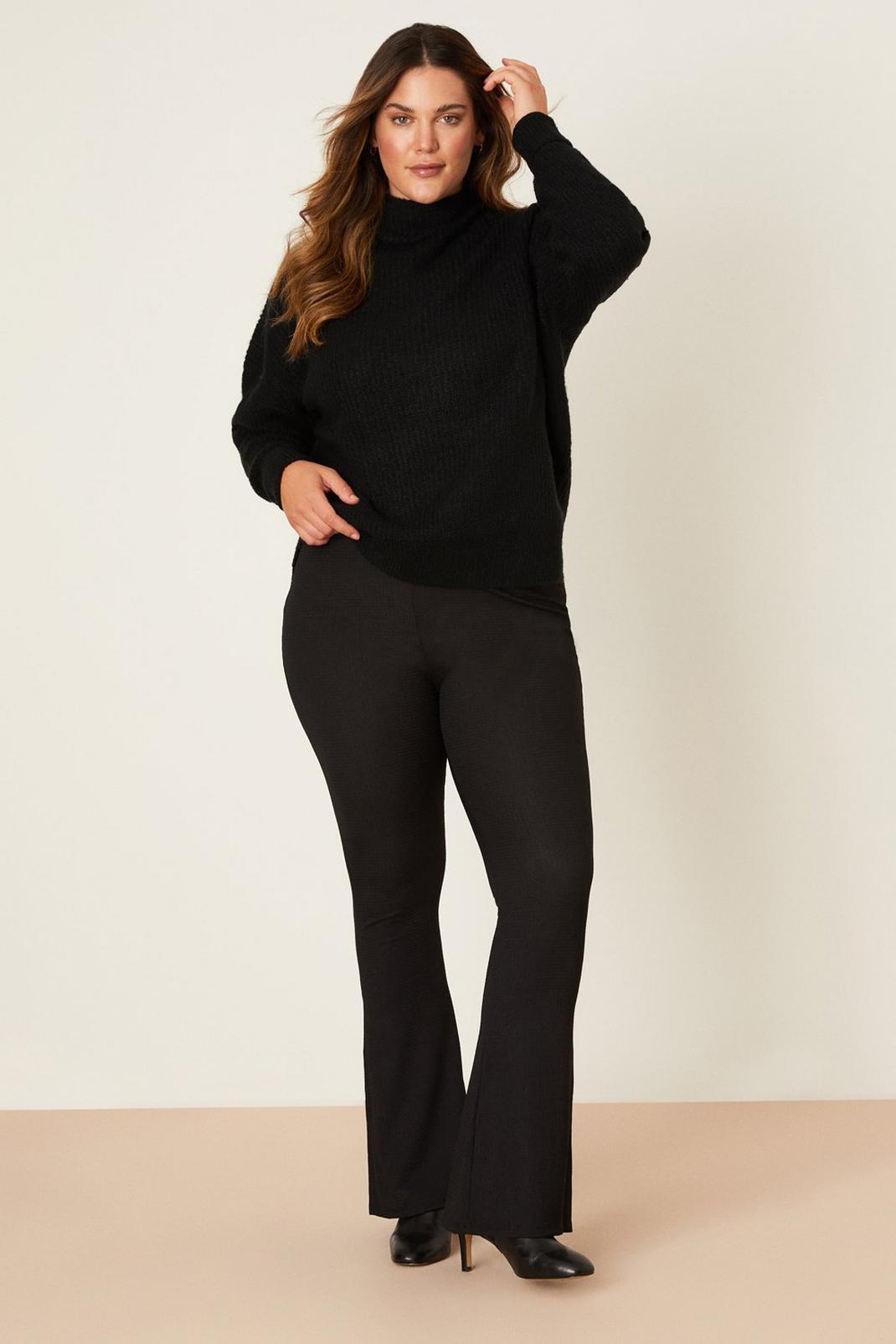 Curve Black Flare Trousers image number 1