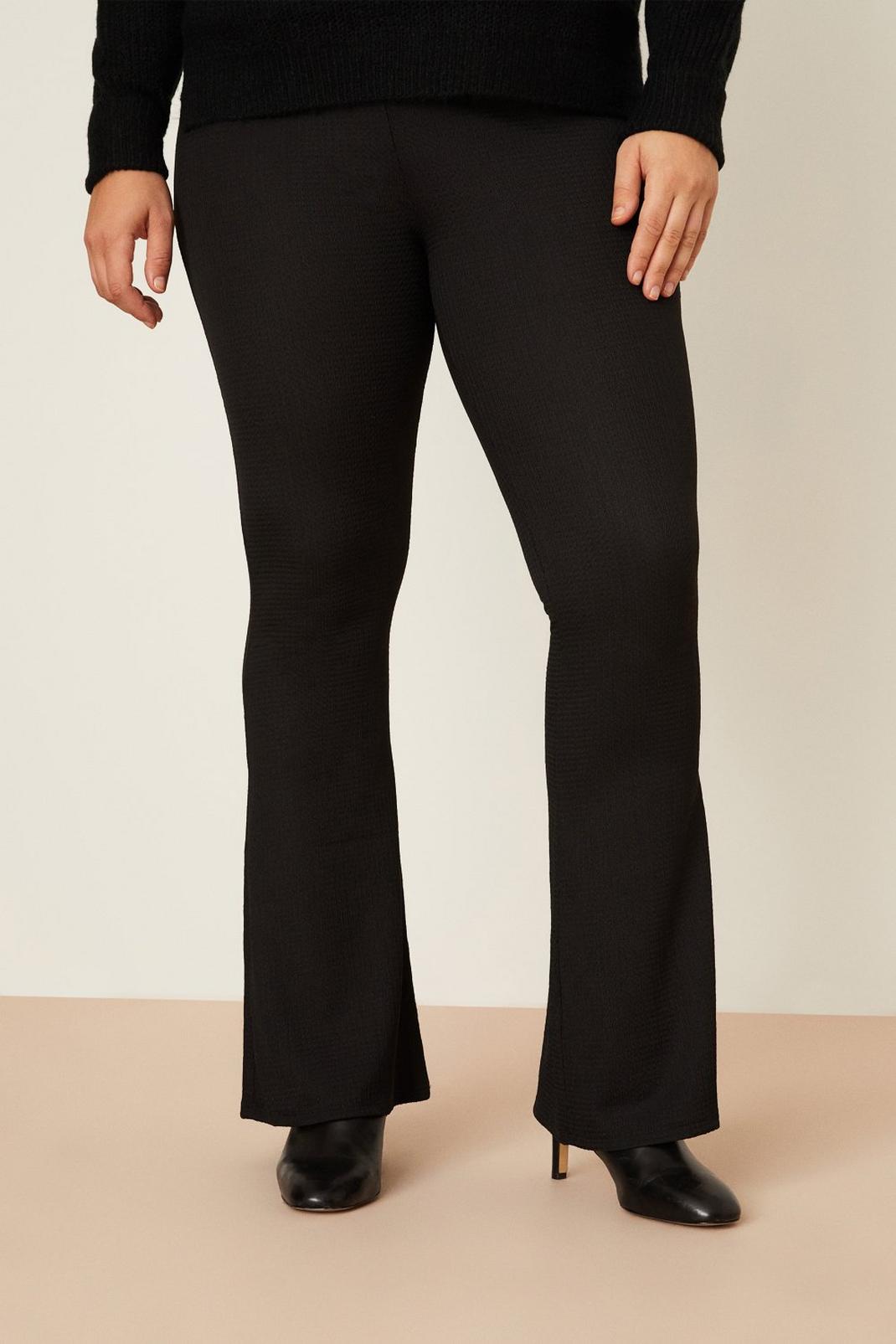 105 Curve Black Flare Trousers image number 2