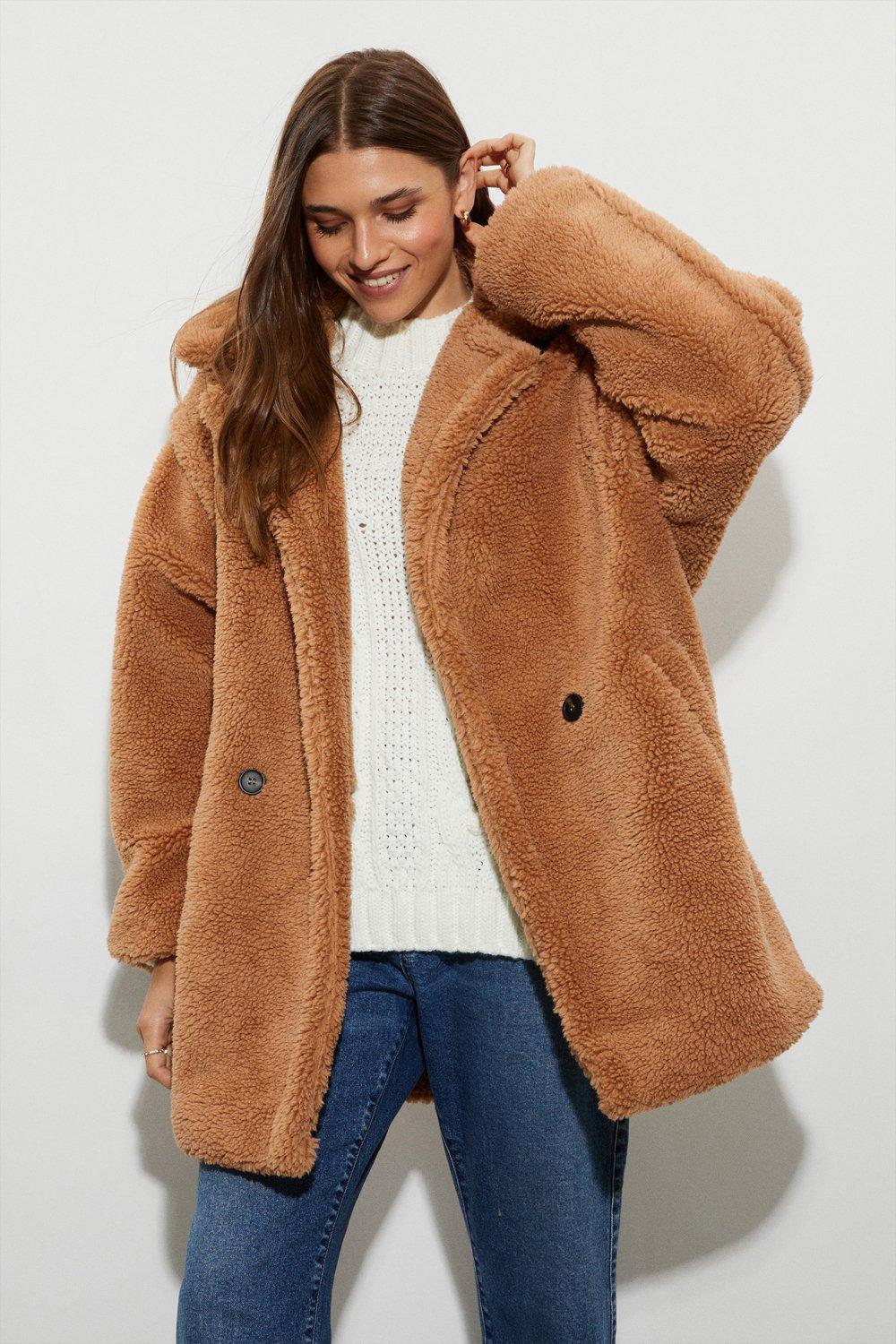 teddy bear jacket dorothy perkins