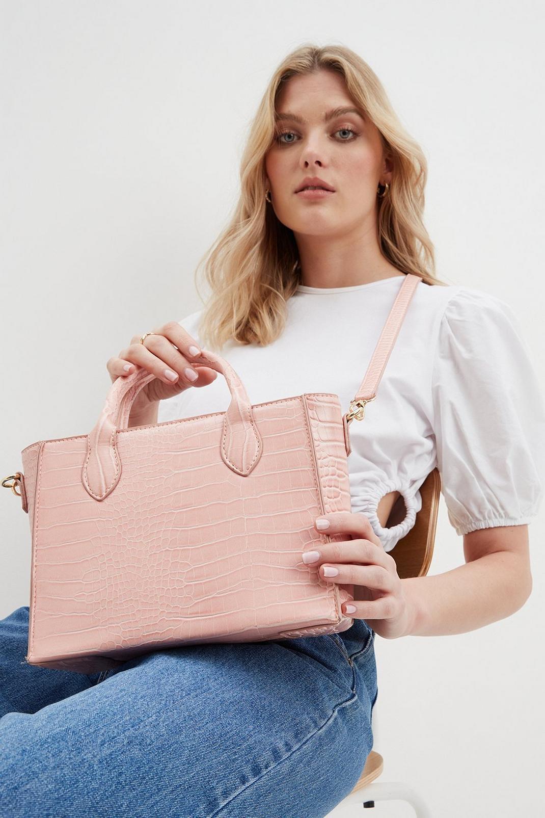 Blush Structured Top Handle Shopper Bag image number 1