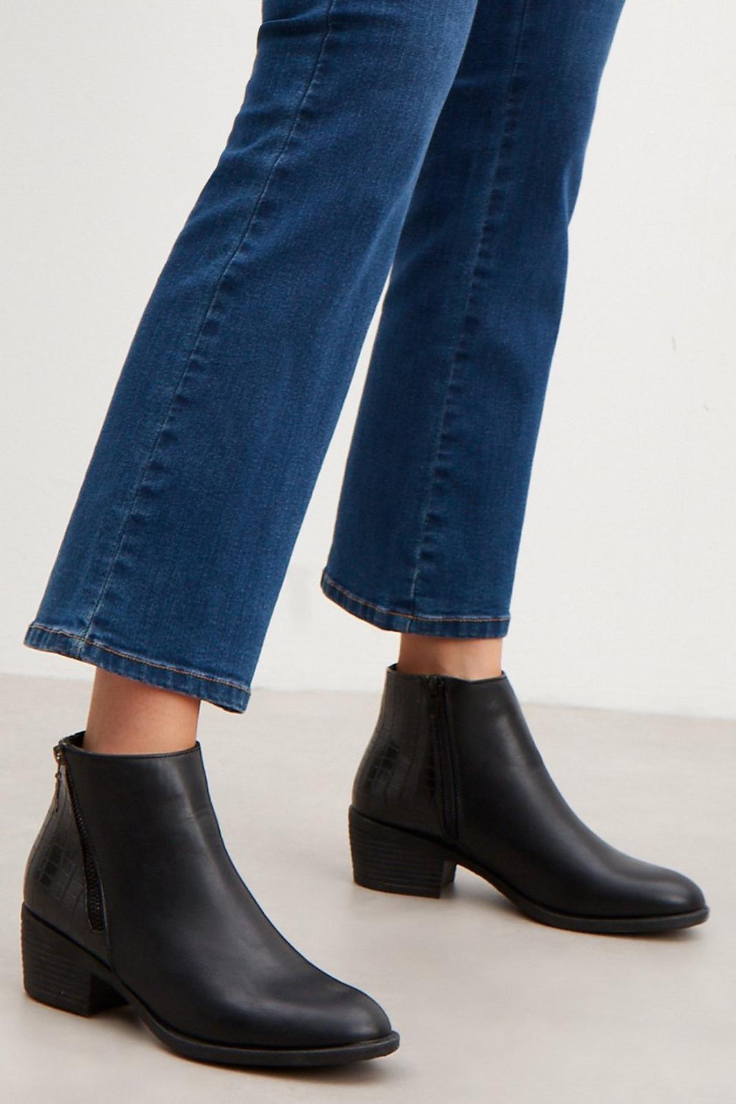 105 Faith: Heather Side Zip Ankle Boot image number 1